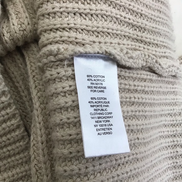 Elie by Elie Tahari camel rib knit cotton blend cardigan. NWT - Picture 5 of 6